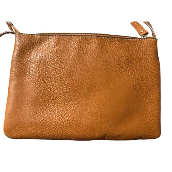Relic Brand Pebbled Caramel Tan Organizer Crossbody Bag, Built In Card Slots - Picture 7 of 9